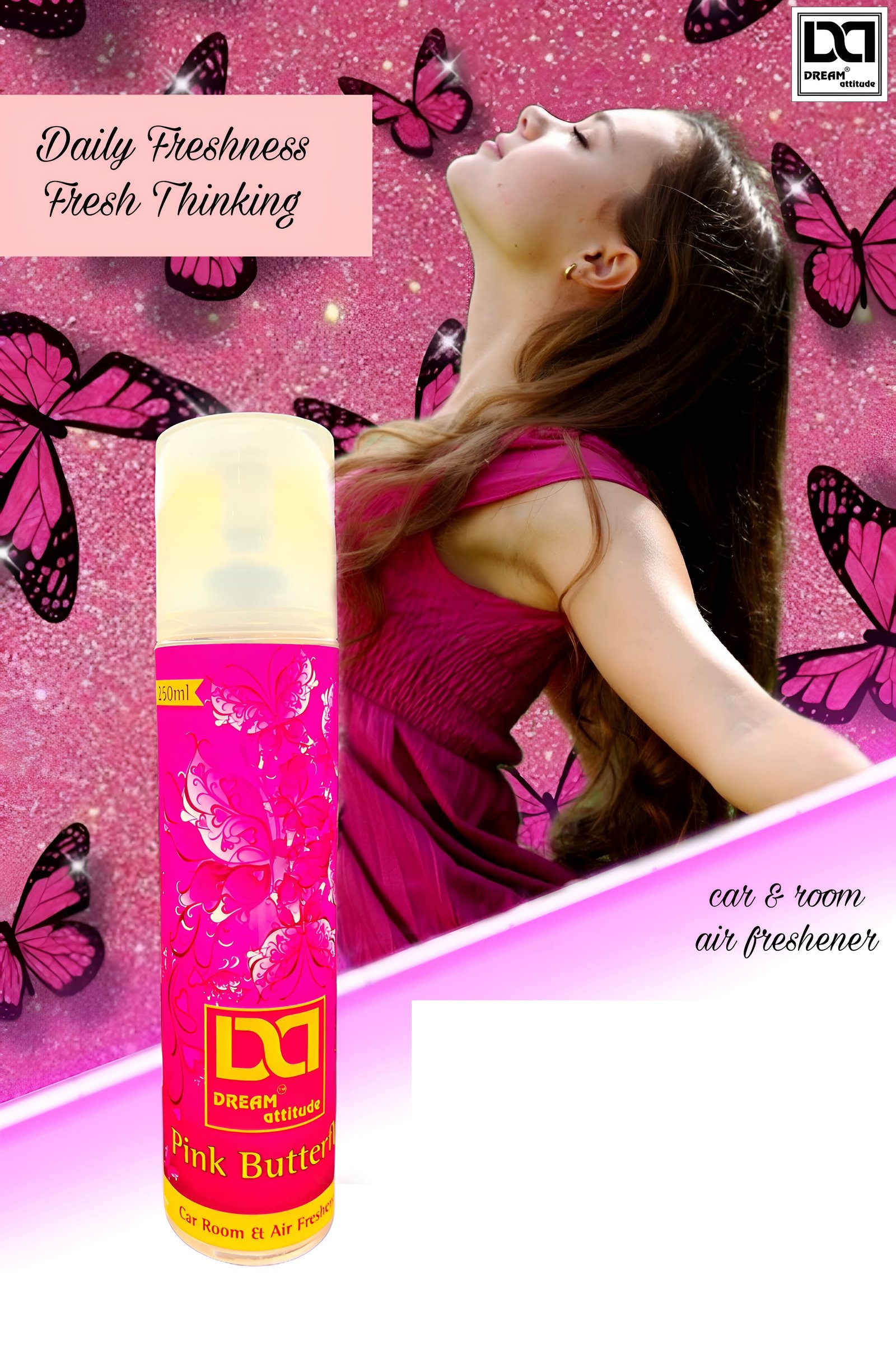 PINK BUTTERFLY  AIR  FRESHNER 